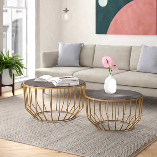 Gold Coffee Table Sets You'll Love Wayfair